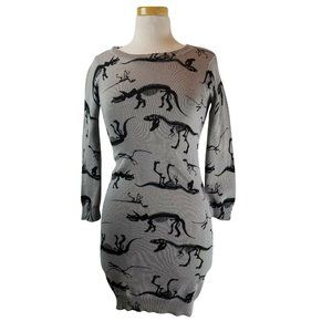 Modcloth Knit The Mark Sweater Dress XXS 2XS Dinos